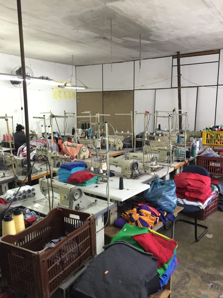 Image inside a textile sewing store