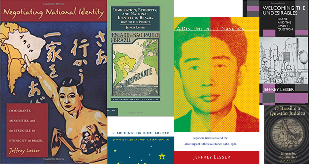 collage of books by jeffery lesser